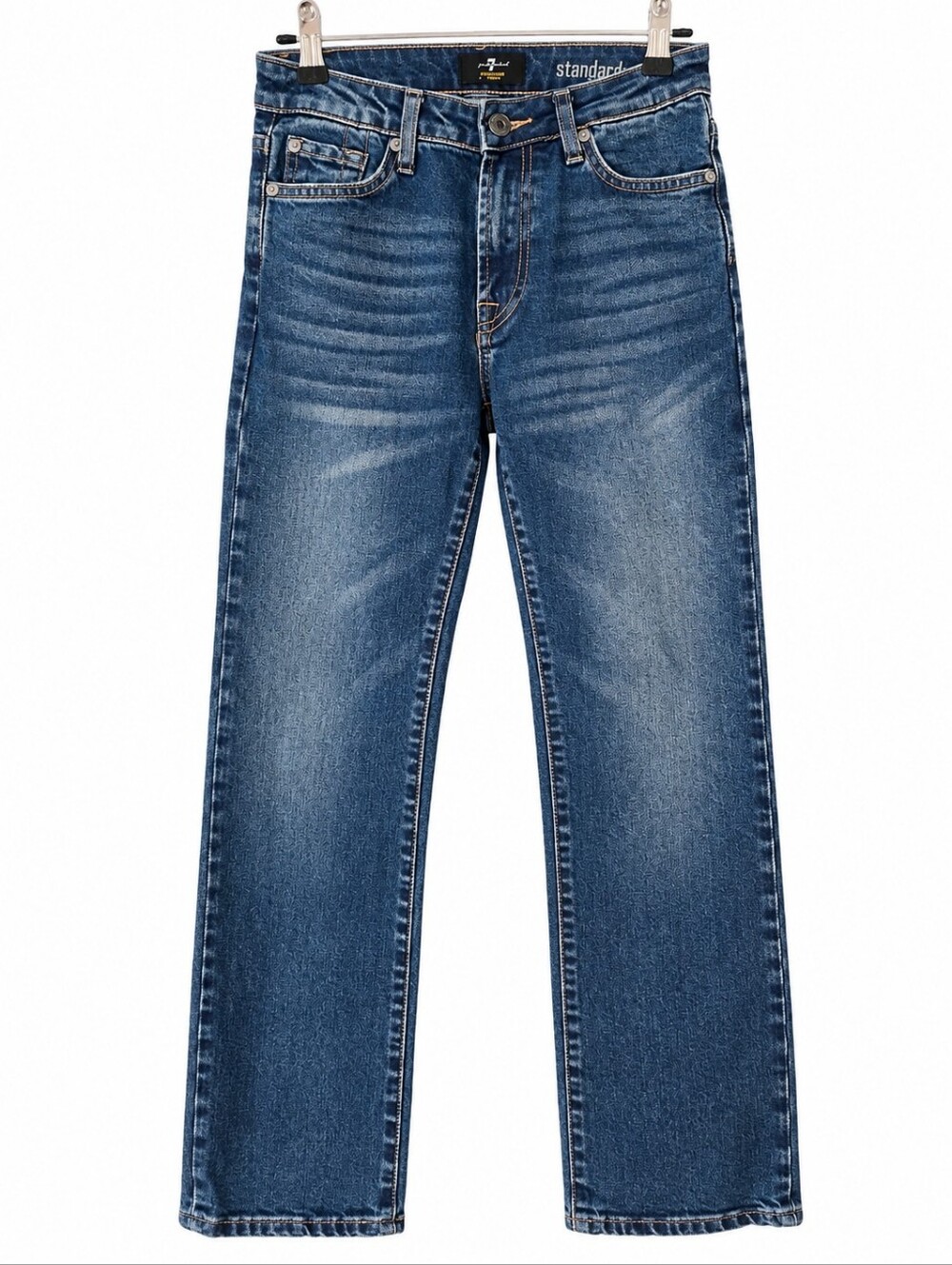7 For All Mankind Boys Standard Jeans Size 10 Medium Wash Stretch Denim